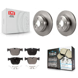 [Rear] 2009 BMW X6 xDrive35i From 10 08 Premium OE Brake Rotors & Ceramic Pads Kit For Max Braking
