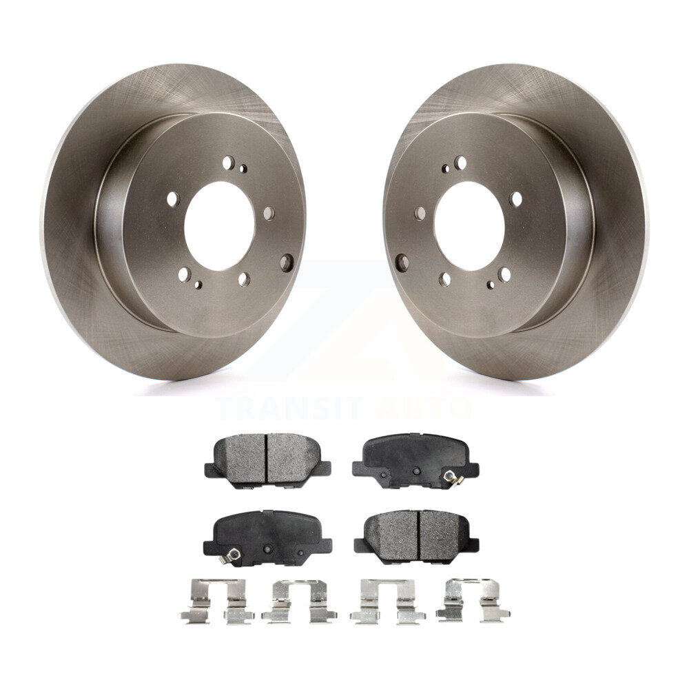 Rear Disc Brake Rotors And Ceramic Pads Kit For 2013 Mitsubishi Outlander 3.0L