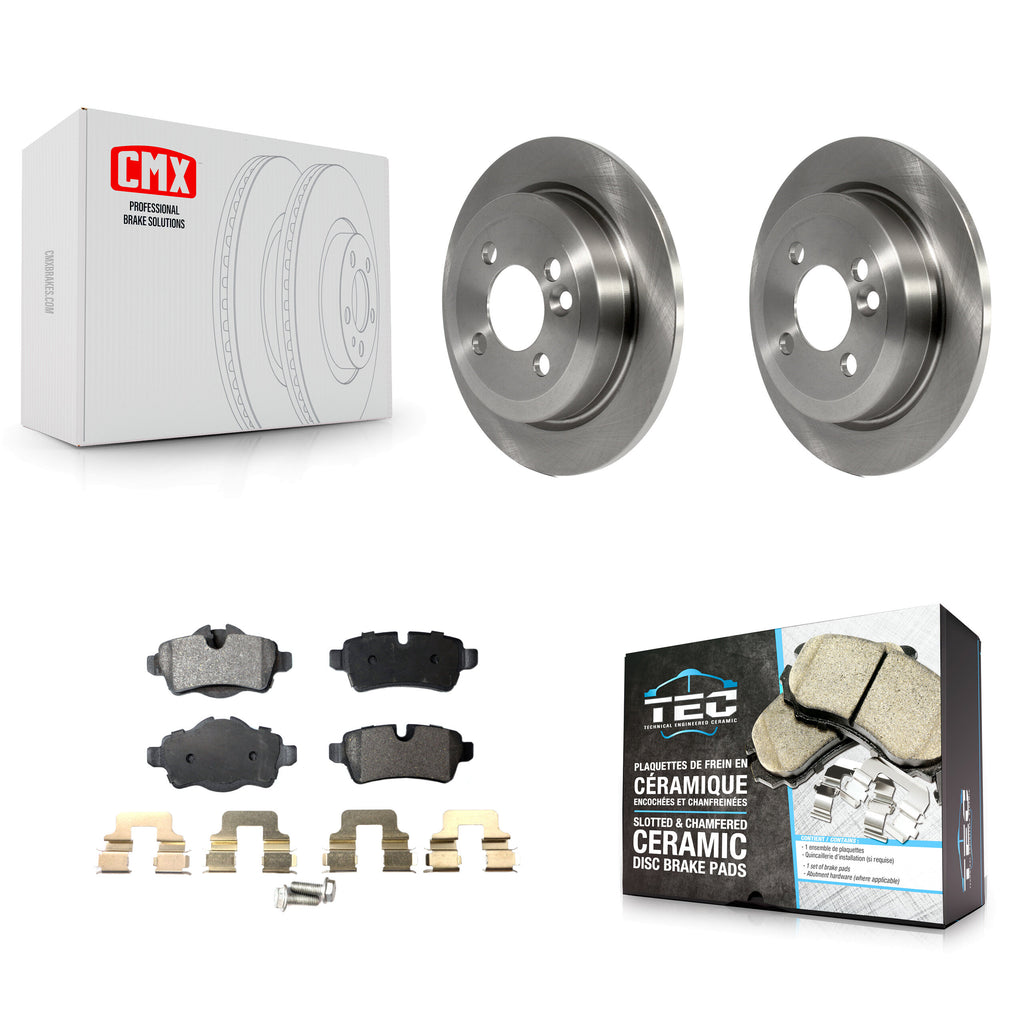 Rear Disc Brake Rotors And Ceramic Pads Kit For Mini Cooper