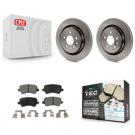 Rear Disc Brake Rotors And Ceramic Pads Kit For Volvo S60 XC70 S80 V60 V70