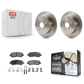 [Rear] 2008-2013 Toyota Highlander Premium OE Brake Rotors & Ceramic Pads Kit For Max Braking