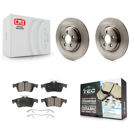 Rear Brake Rotors Ceramic Pad Kit For Jaguar XF XJ XK S-Type XJ8 Vanden Plas XKR