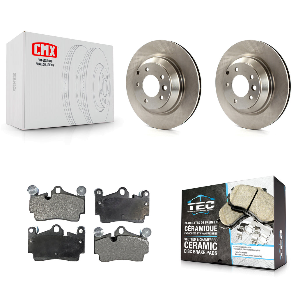 Rear Disc Brake Rotors And Ceramic Pads Kit For Porsche Cayenne Audi Q7