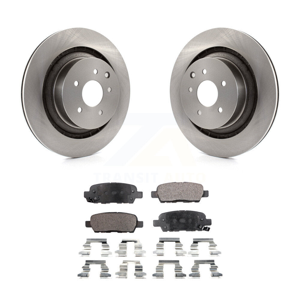 Rear Disc Brake Rotors And Ceramic Pads Kit For 2014 INFINITI Q60 Sport