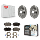 Rear Disc Brake Rotors And Ceramic Pads Kit For Audi A7 Quattro A6