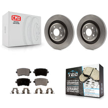Charger l'image dans la galerie, Rear Disc Brake Rotors And Ceramic Pads Kit For Audi S5 A4 Quattro