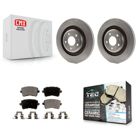 Rear Disc Brake Rotors And Ceramic Pads Kit For Audi S5 A4 Quattro