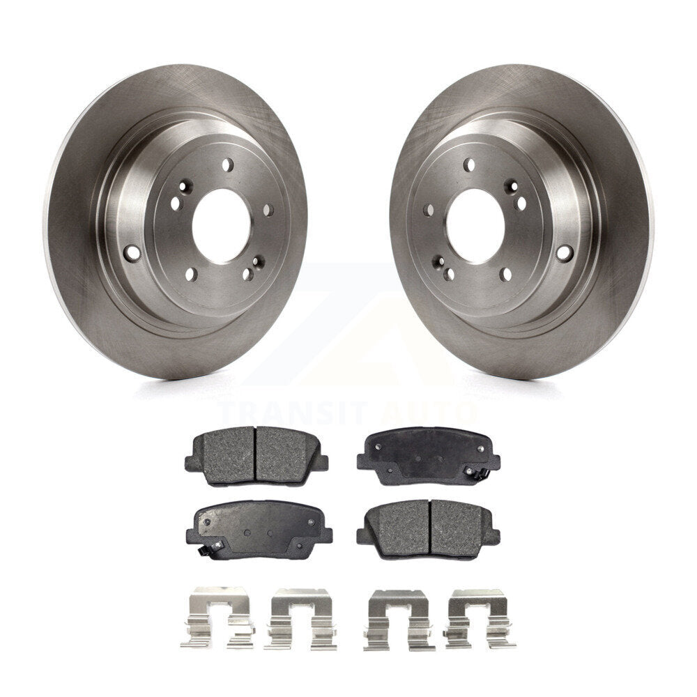 Rear Disc Brake Rotors And Ceramic Pads Kit For Hyundai Genesis