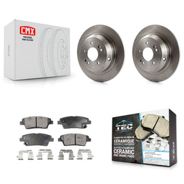 Rear Disc Brake Rotors And Ceramic Pads Kit For Hyundai Genesis G80 Kia K900