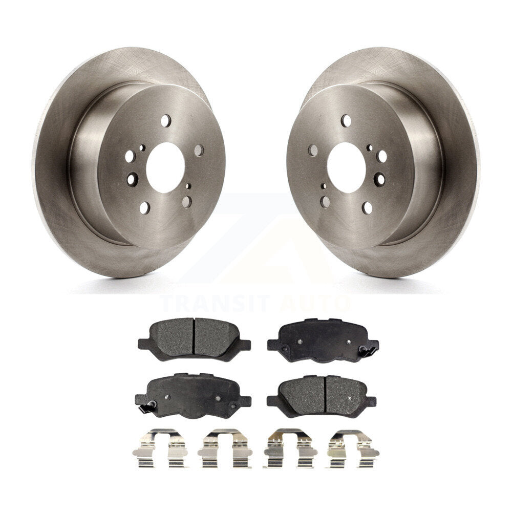 Rear Disc Brake Rotors And Ceramic Pads Kit For 2009-2016 Toyota Venza