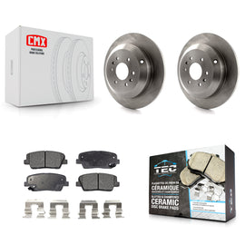 [Rear] 2009-2011 Kia Borrego Premium OE Brake Rotors & Ceramic Pads Kit For Max Braking