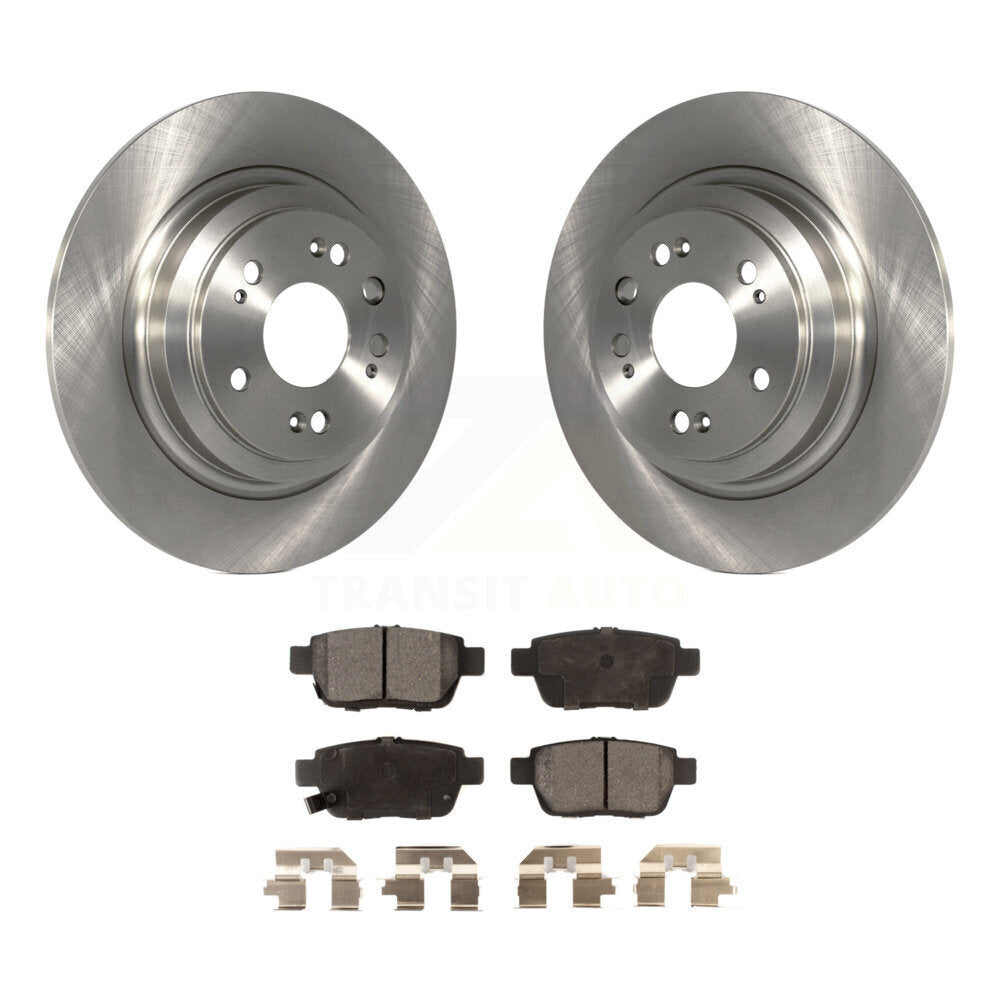 Rear Disc Brake Rotors And Ceramic Pads Kit For 2009-2014 Acura TL