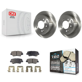 [Rear] 2010-2013 Kia Soul Premium OE Brake Rotors & Ceramic Pads Kit For Max Braking