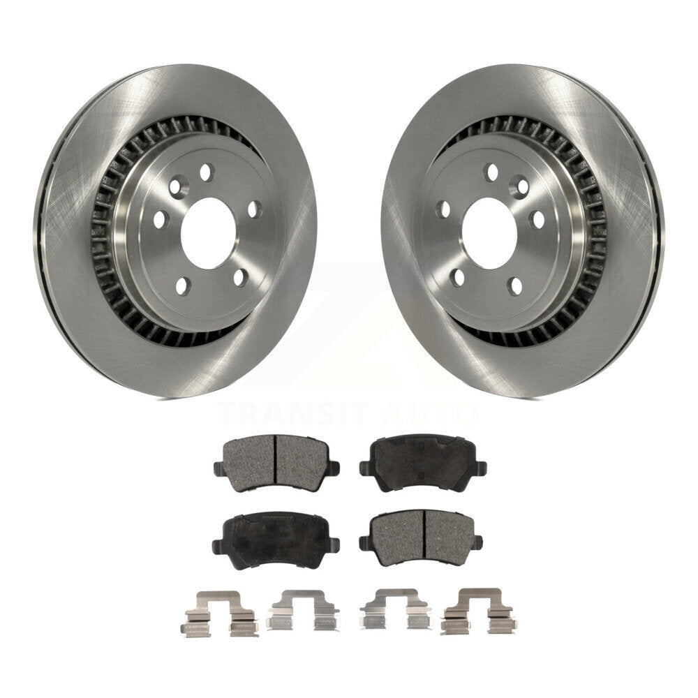 Rear Disc Brake Rotors And Ceramic Pads Kit For 2010-2017 Volvo XC60