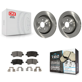 [Rear] 2010-2017 Volvo XC60 Premium OE Brake Rotors & Ceramic Pads Kit For Max Braking