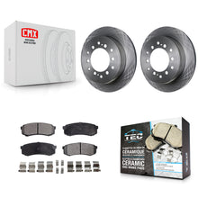 Charger l'image dans la galerie, Rear Disc Brake Rotors Ceramic Pad Kit For Toyota 4Runner Lexus GX460 FJ Cruiser