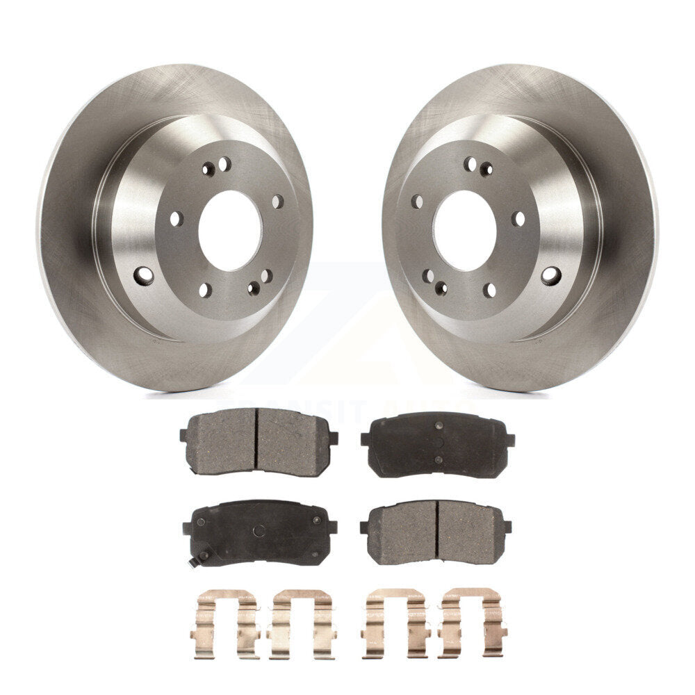 Rear Disc Brake Rotors And Ceramic Pads Kit For 2015-2019 Kia Sedona