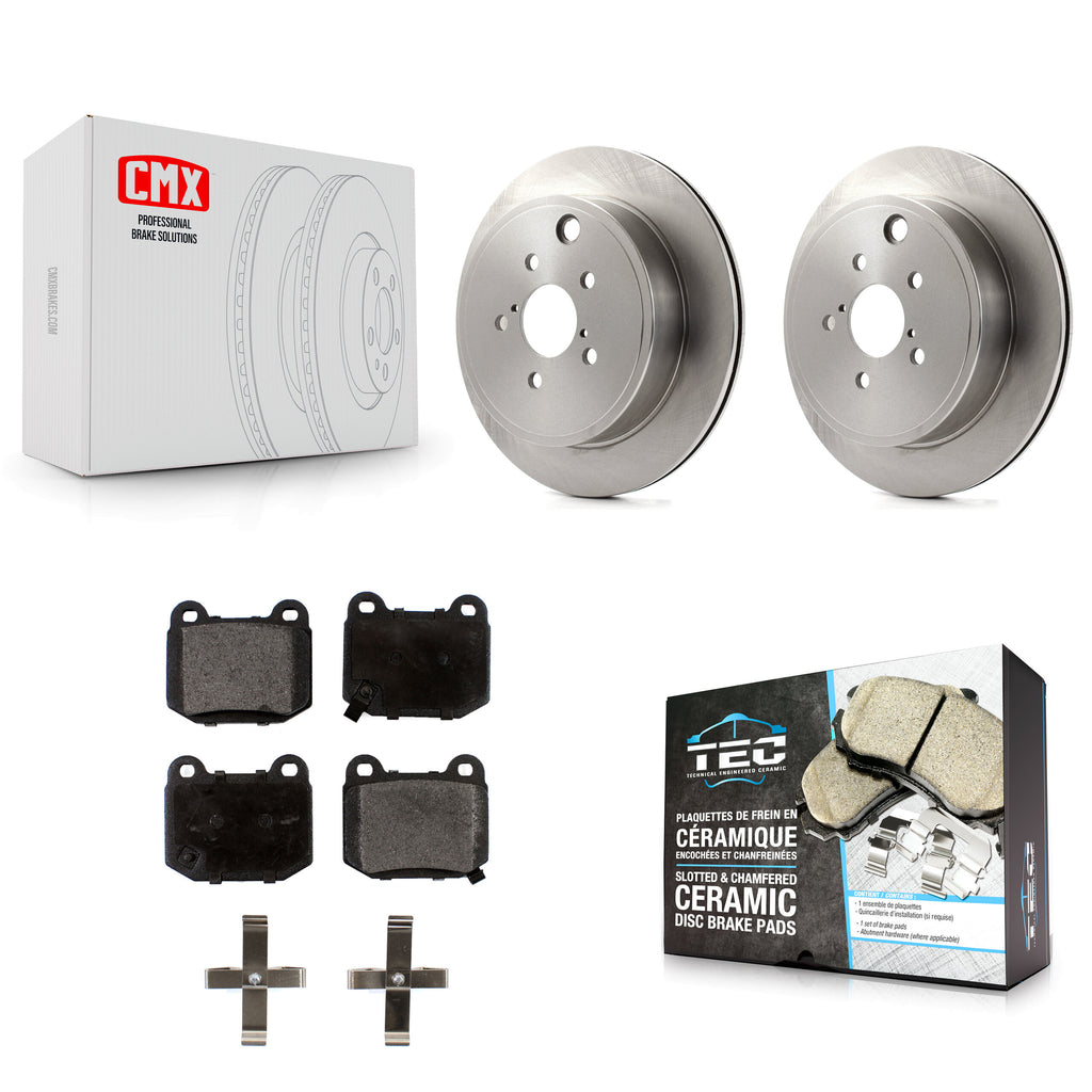 Rear Disc Brake Rotors And Ceramic Pads Kit For Subaru BRZ Toyota 86