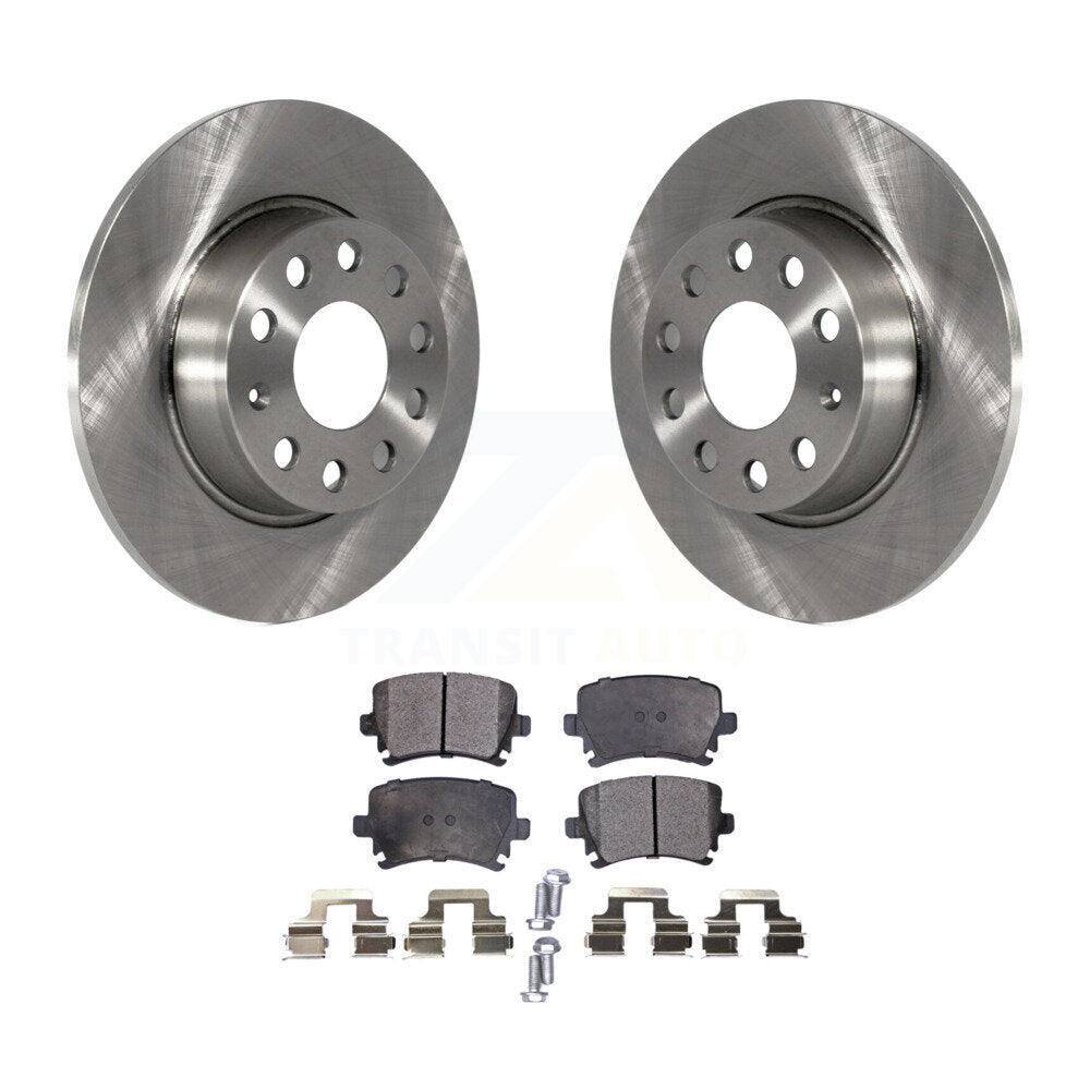 Rear Disc Brake Rotors And Ceramic Pads Kit For Volkswagen GTI