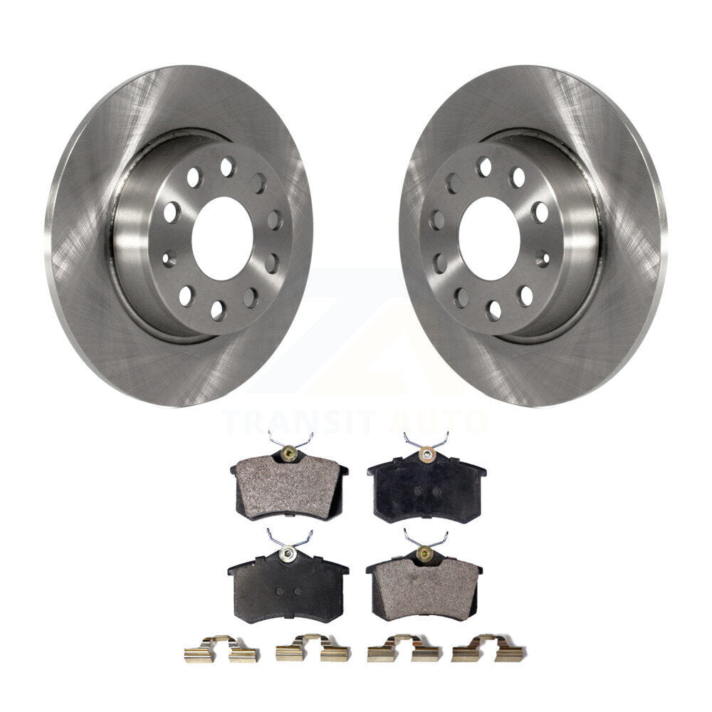 Rear Disc Brake Rotors And Ceramic Pads Kit For Volkswagen Beetle Golf