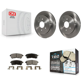 Rear Disc Brake Rotors And Ceramic Pads Kit For INFINITI Nissan Armada QX80 QX56