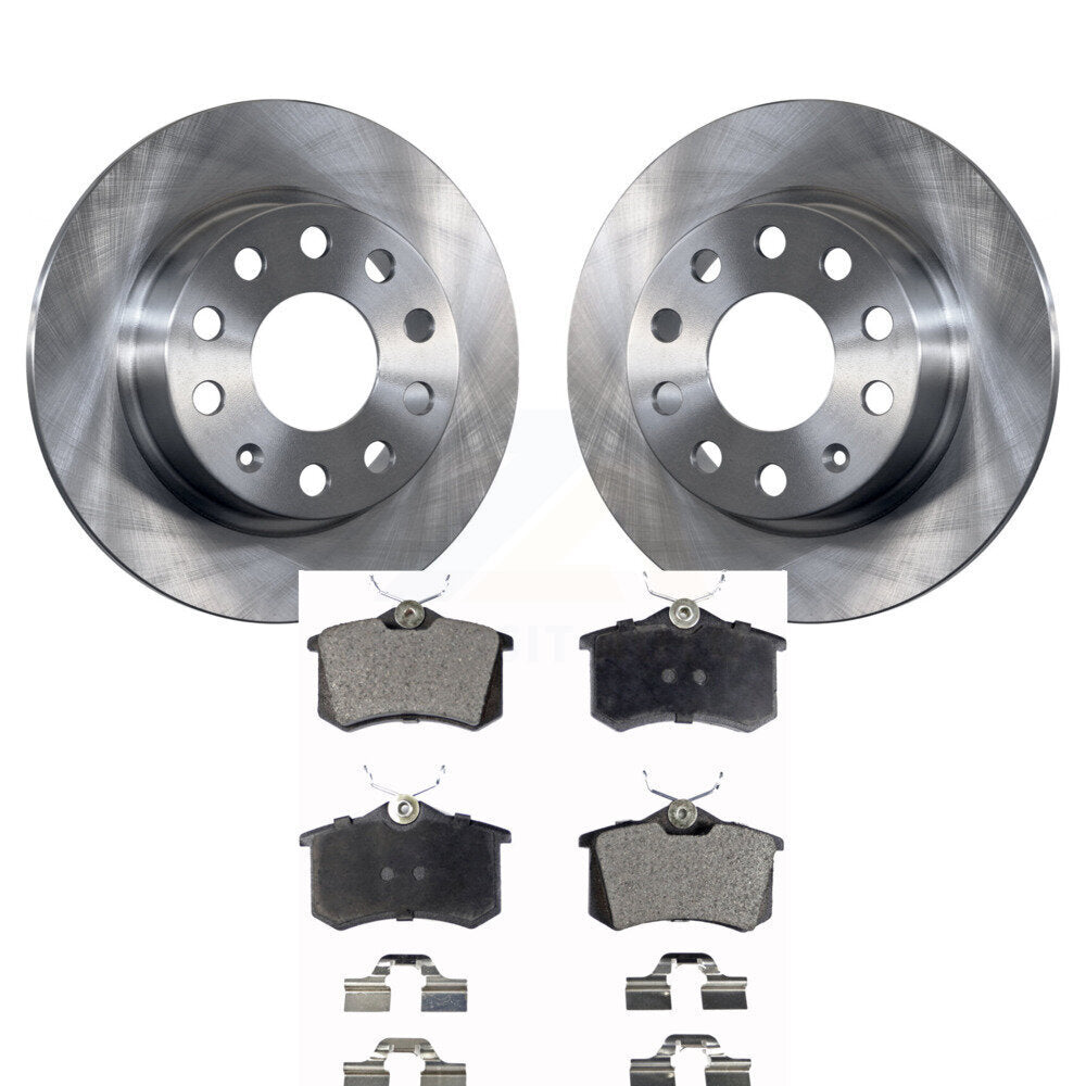 Rear Brake Rotors Ceramic Pad Kit For Volkswagen Jetta With 253mm Diameter Rotor