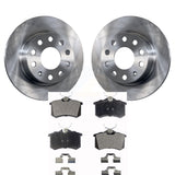 Rear Brake Rotors Ceramic Pad Kit For Volkswagen Jetta With 253mm Diameter Rotor