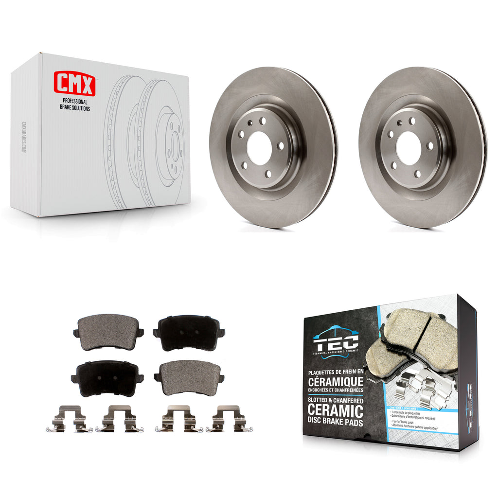 Rear Disc Brake Rotors And Ceramic Pads Kit For Audi Q5 A5 SQ5 Quattro S5 A4