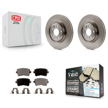 Charger l'image dans la galerie, Rear Disc Brake Rotors And Ceramic Pads Kit For Audi Q5 A5 SQ5 Quattro S5 A4