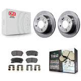 Rear Disc Brake Rotors & Ceramic Pad Kit For Hyundai Elantra Tucson Kia Sportage