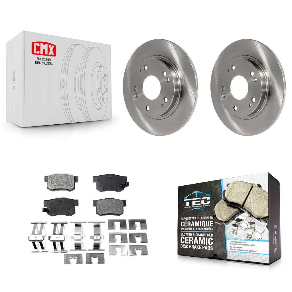 [Rear] 2011-2015 Honda CR-Z Premium OE Brake Rotors & Ceramic Pads Kit For Max Braking