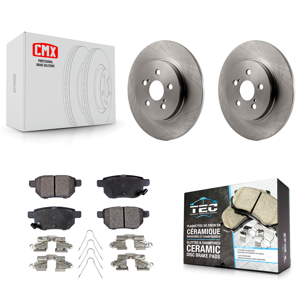 Rear Disc Brake Rotors And Ceramic Pads Kit For Lexus CT200h