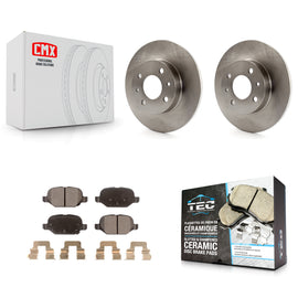 Rear Disc Brake Rotors And Ceramic Pads Kit For Fiat 500