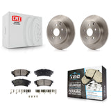 Rear Disc Brake Rotors And Ceramic Pads Kit For Toyota Prius V Mirai