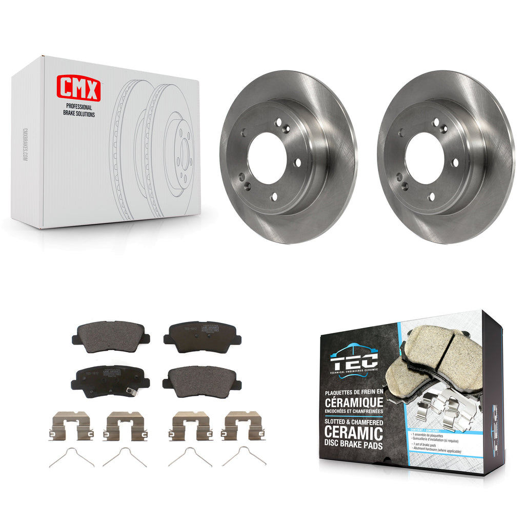 Rear Disc Brake Rotors And Ceramic Pads Kit For Hyundai Elantra Kia Soul Venue
