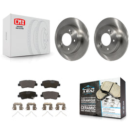 Rear Disc Brake Rotors And Ceramic Pads Kit For Hyundai Elantra Kia Soul Venue