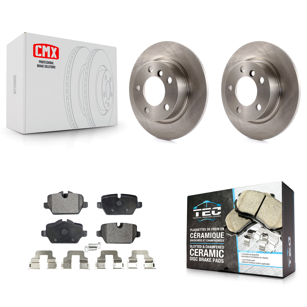 Rear Disc Brake Rotors And Ceramic Pads Kit For Mini Cooper Countryman Paceman