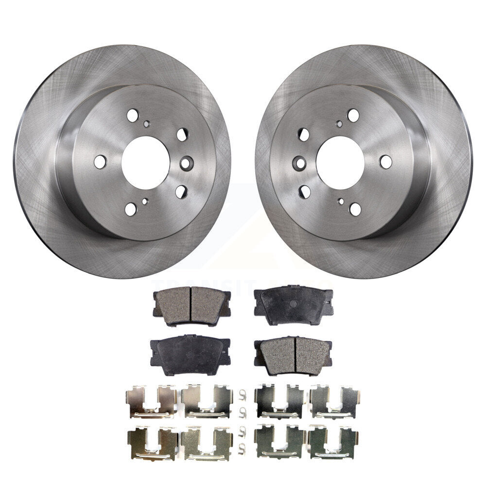 Rear Disc Brake Rotor Ceramic Pad Kit For Toyota Camry Lexus ES350 Avalon ES300h