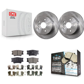 Rear Disc Brake Rotor Ceramic Pad Kit For Toyota Camry Lexus ES350 Avalon ES300h