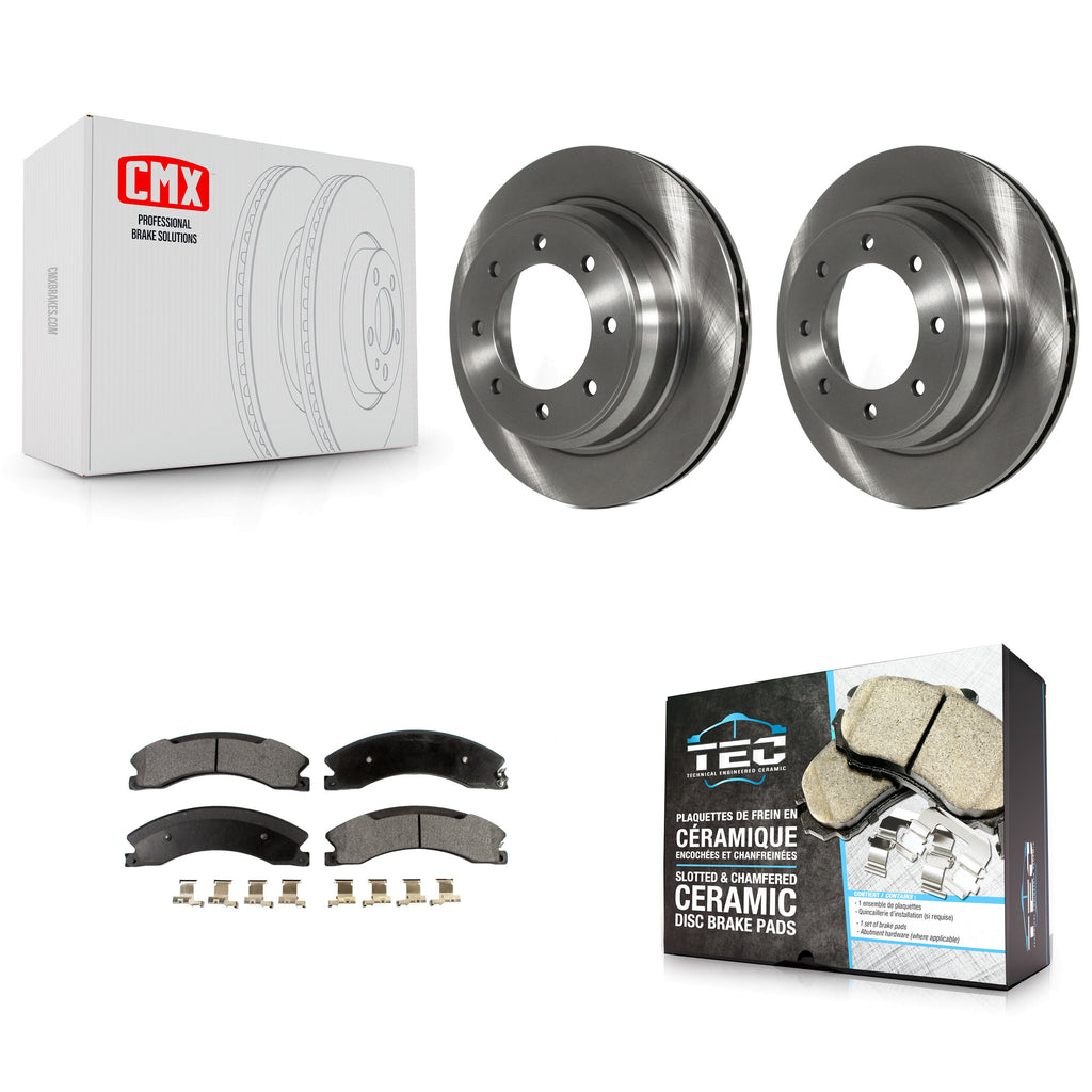 [Rear] 2012-2021 Nissan NV2500 NV3500 NV1500 Premium OE Brake Rotors & Ceramic Pads Kit For Max Braking