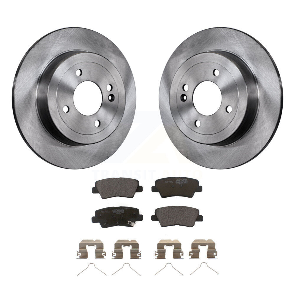 Rear Disc Brake Rotors And Ceramic Pads Kit For Hyundai Accent Kia Rio