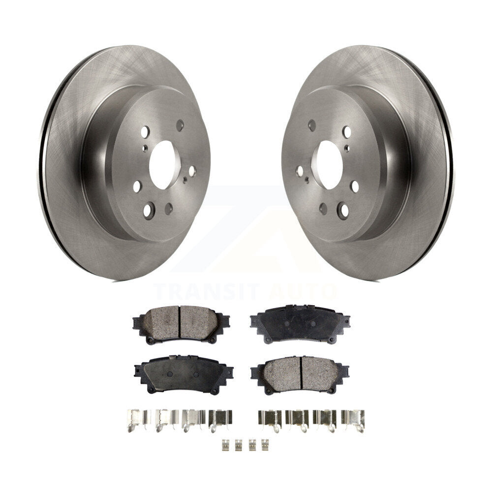 Rear Brake Rotors Ceramic Pad Kit For Lexus GS350 IS300 IS200t IS350 RC350 RC300