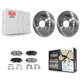 Rear Disc Brake Rotors And Ceramic Pad Kit For Kia Optima Hyundai Sonata Soul EV