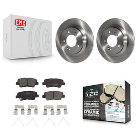 Rear Brake Rotor & Ceramic Pad Kit For Hyundai Sonata Kia Optima Elantra GT Soul