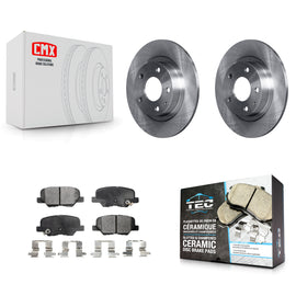 [Rear] 2014-2015 Mazda 6 Premium OE Brake Rotors & Ceramic Pads Kit For Max Braking