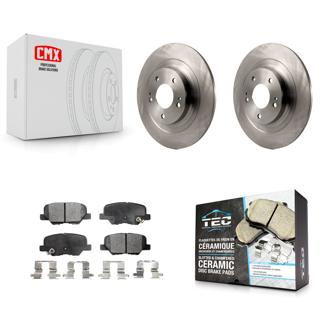 Rotors de frein à disque arrière et Kit de plaquettes en céramique pour Mitsubishi Outlander Sport PHEV RVR 