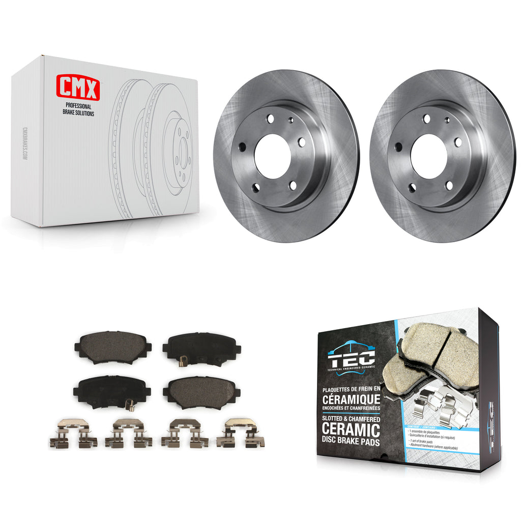 Rear Disc Brake Rotors And Ceramic Pads Kit For Mazda 3 Sport