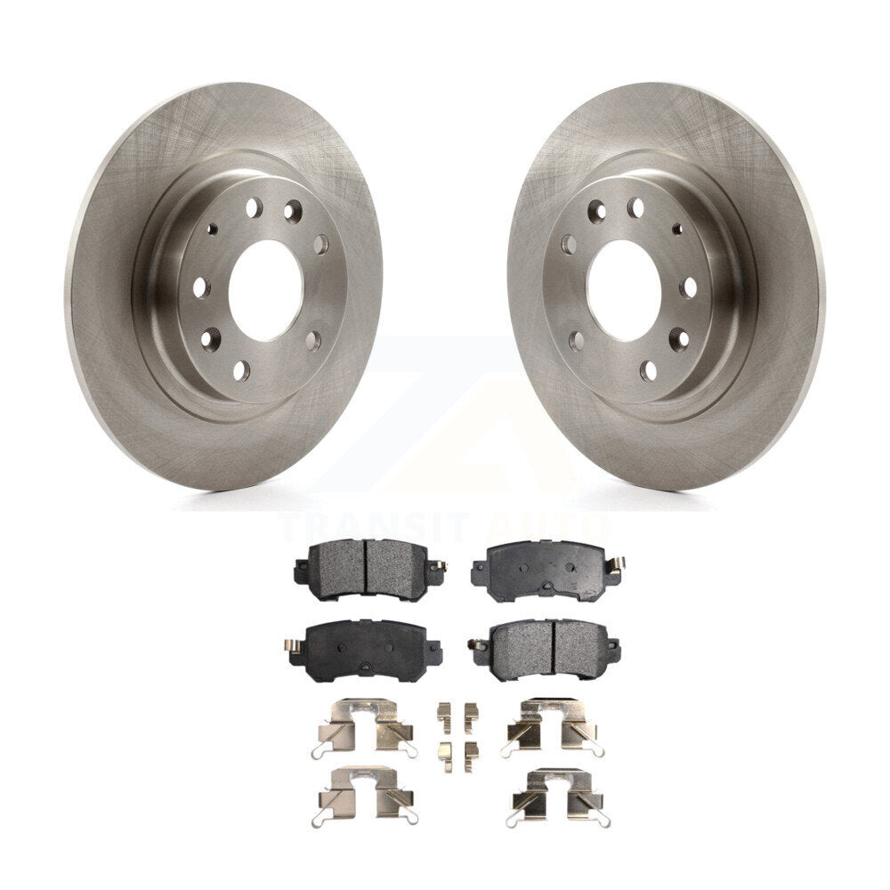 Rear Disc Brake Rotors And Ceramic Pads Kit For 2016-2018 Mazda CX-3