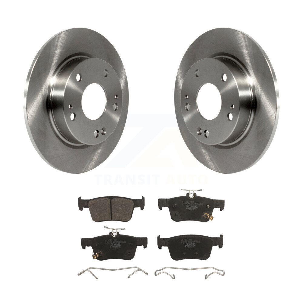 Rear Disc Brake Rotors And Ceramic Pads Kit For Honda Civic