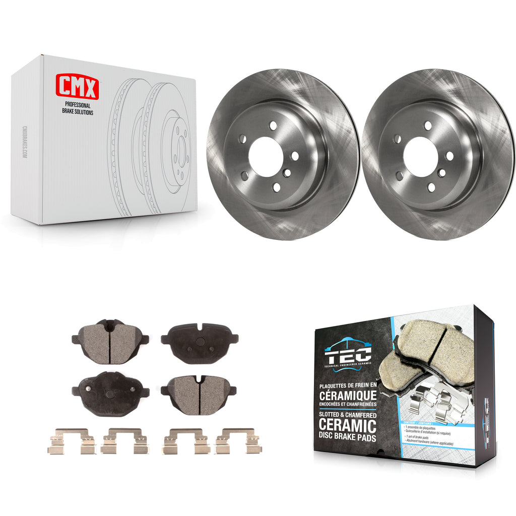 Rear Brake Rotors & Ceramic Pad Kit For BMW 528i 535i xDrive 535d ActiveHybrid 5